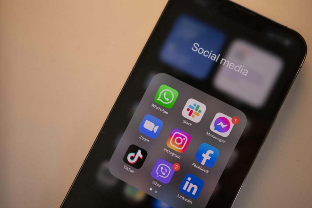 Social Media Apps on Mobile Phone
