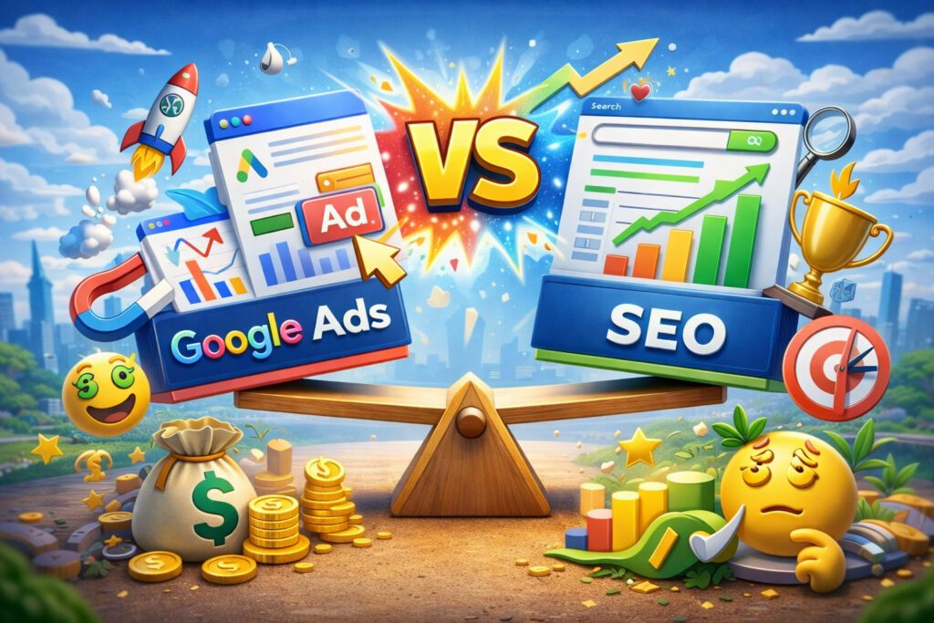 What Are Google Ads? A Complete Guide for Businesses in Kenya (2026) 2 google ads vs SEO