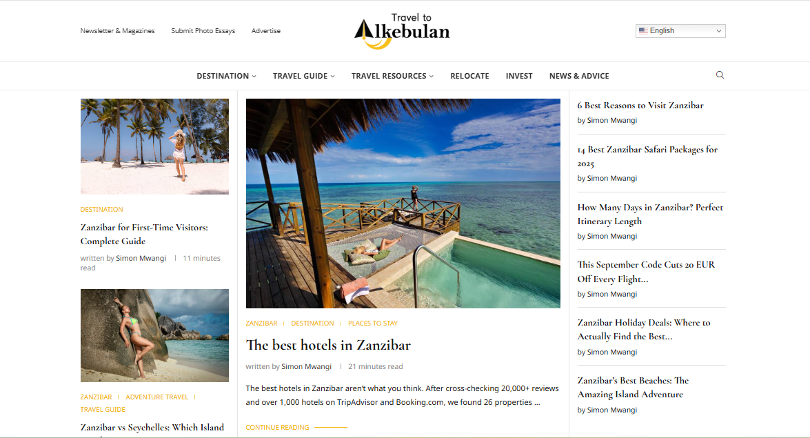 Travel to Alkebulan Website