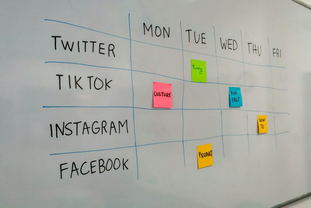 Social Media Timetable Social Media Timetable